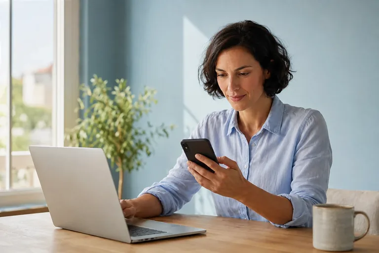 A person reviewing account access with a connected service